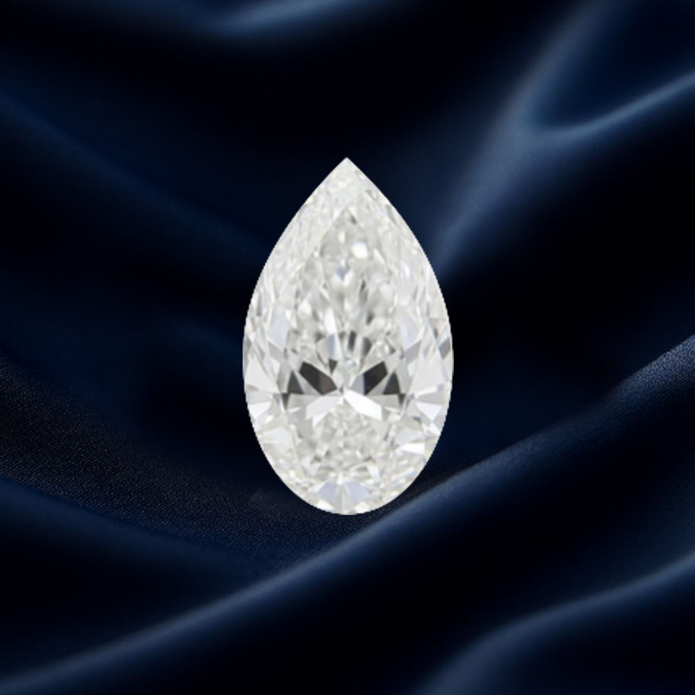Pear cut diamond